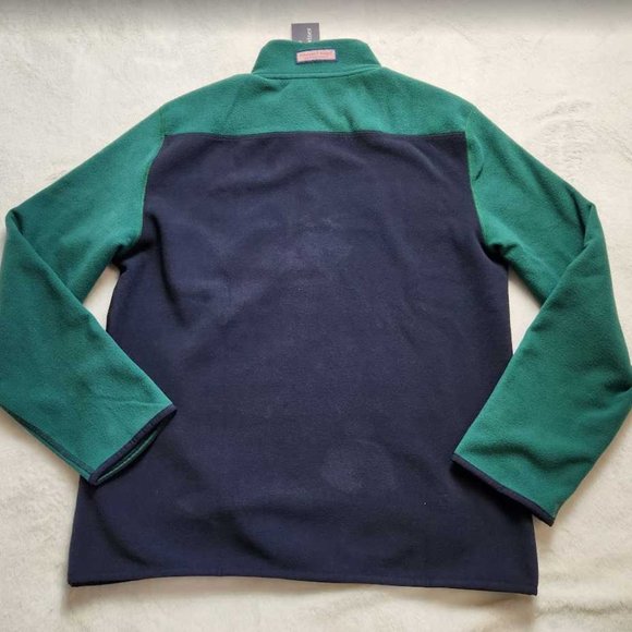 NEW MEN'S M VINEYARD VINES HARBOR FLEECE SHEP SHIRT PULLOVER SWEATER TURF GREEN - Picture 5 of 10
